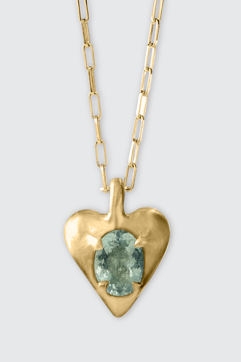 Aqua Prong Heart