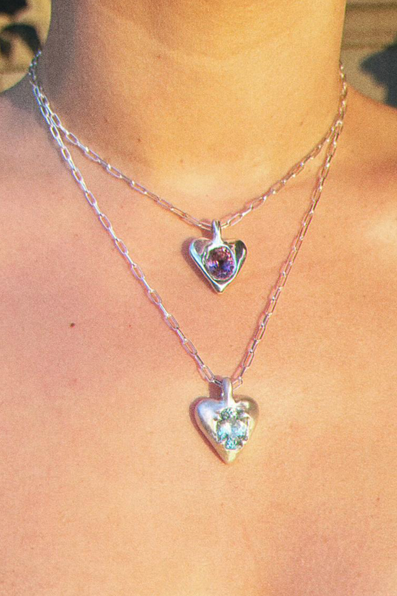 Aqua Prong Heart